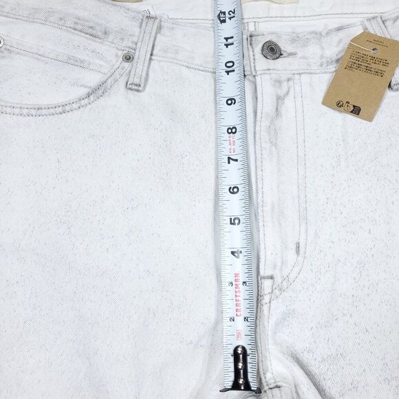 Levi's 94 Baggy White Gray Bleached Noir Straight Leg Jeans Women's Size 34 x 31 - Picture 13 of 13